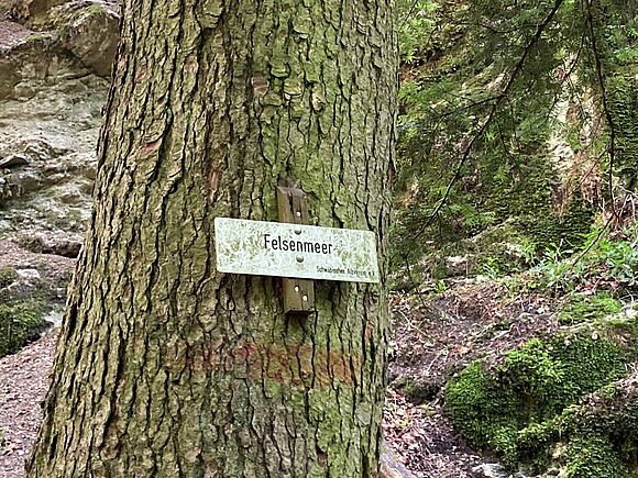 Felsenmeer-Schild